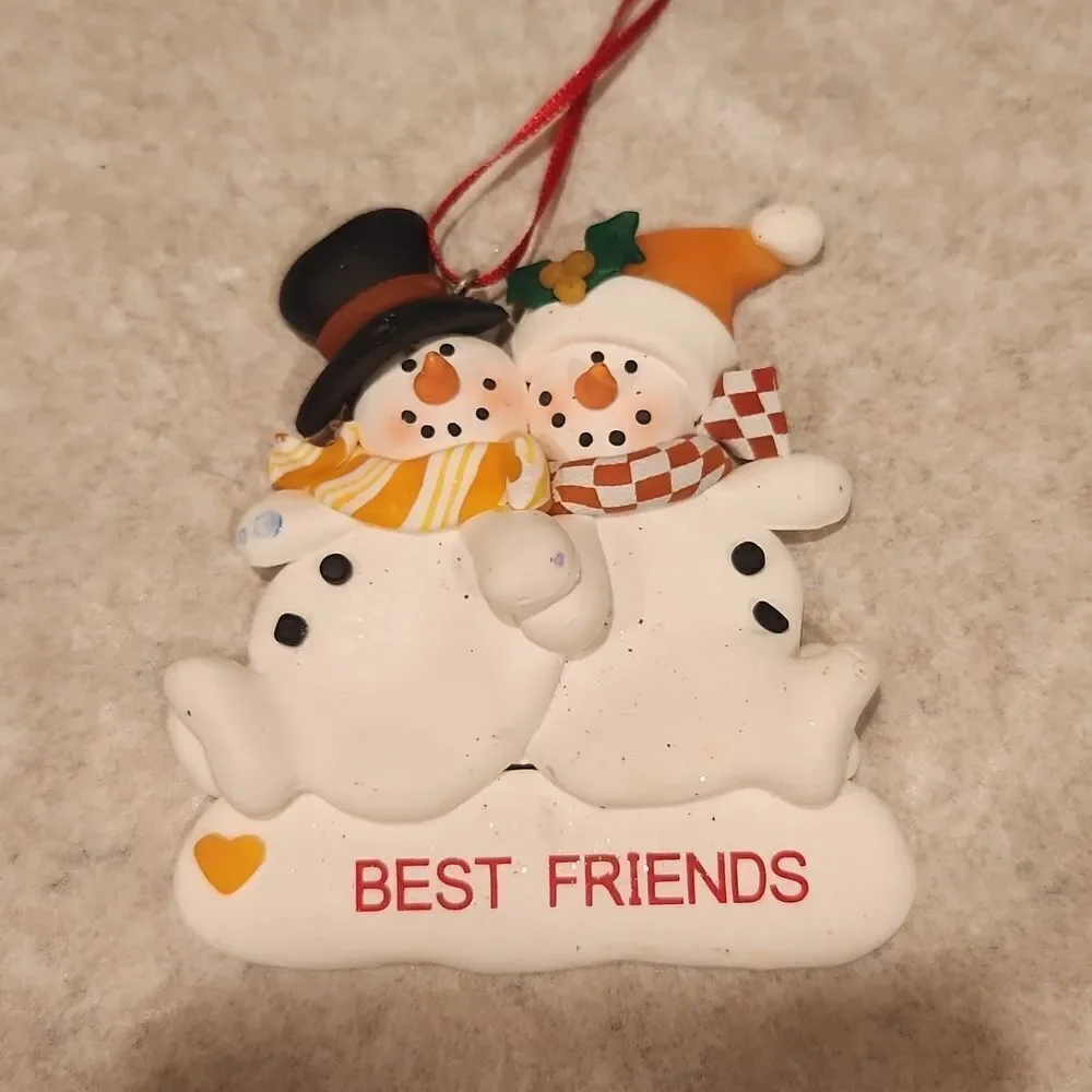 Snowman Best Friends Christmas Ornament